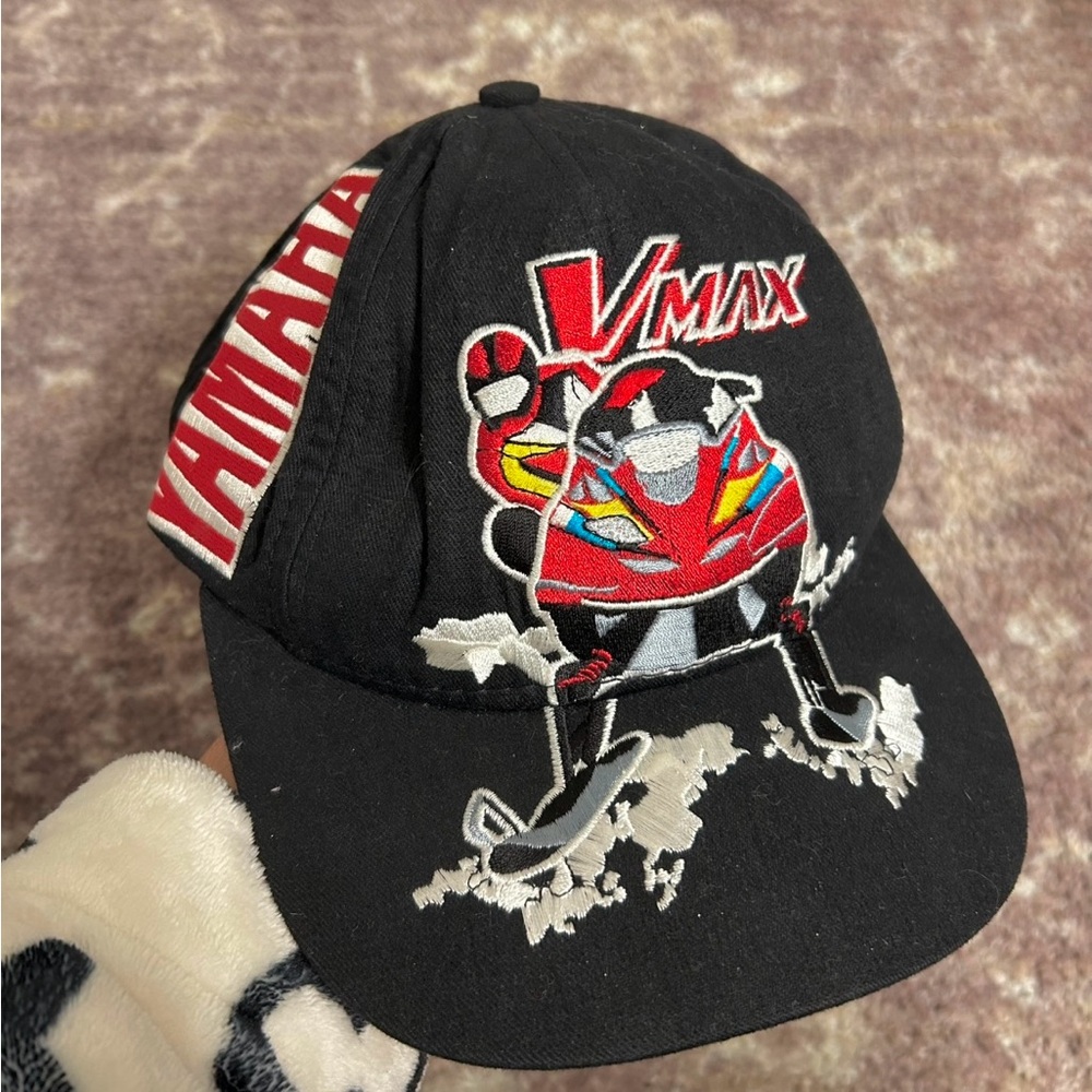 Vintage Yamaha Racing Vmax Snowmobile Snapback Graphic Hat Cap